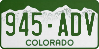 CO license plate 945ADV