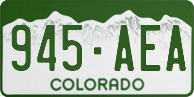 CO license plate 945AEA
