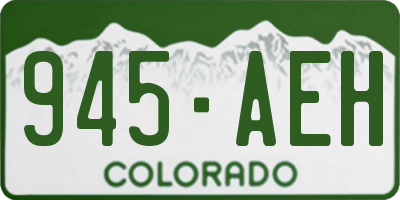 CO license plate 945AEH