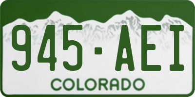 CO license plate 945AEI