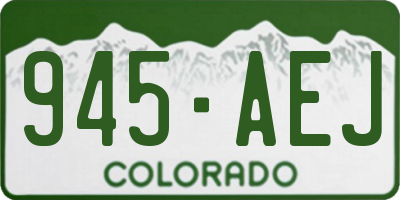 CO license plate 945AEJ