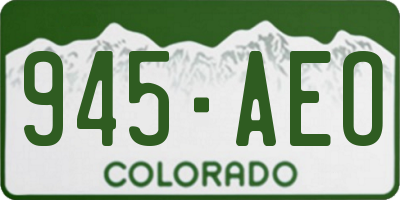 CO license plate 945AEO