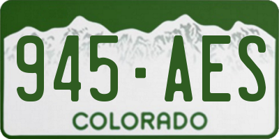 CO license plate 945AES
