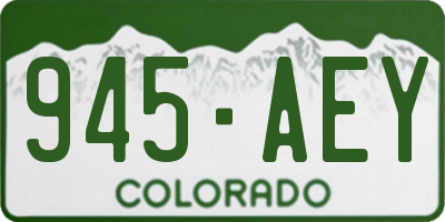 CO license plate 945AEY
