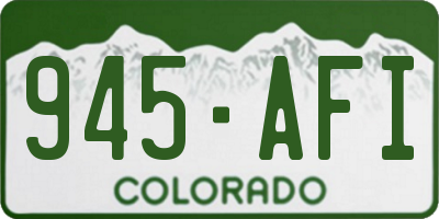 CO license plate 945AFI