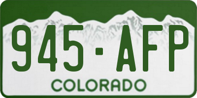 CO license plate 945AFP