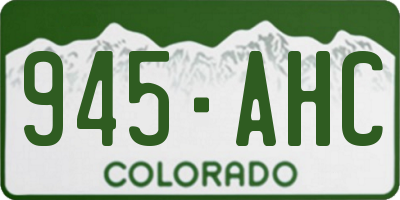 CO license plate 945AHC