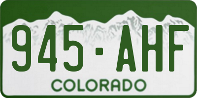 CO license plate 945AHF