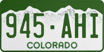 CO license plate 945AHI