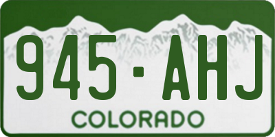 CO license plate 945AHJ
