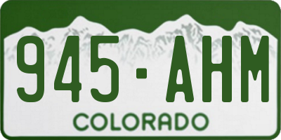 CO license plate 945AHM