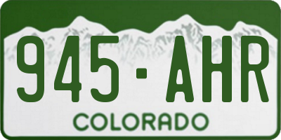CO license plate 945AHR