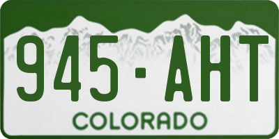 CO license plate 945AHT