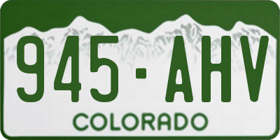 CO license plate 945AHV