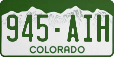 CO license plate 945AIH