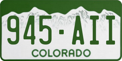 CO license plate 945AII