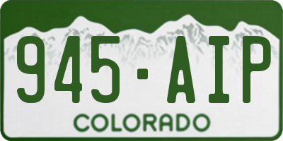 CO license plate 945AIP