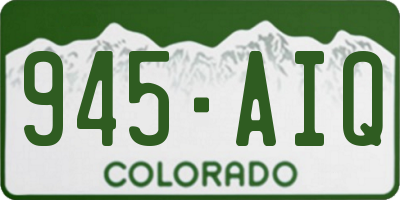 CO license plate 945AIQ