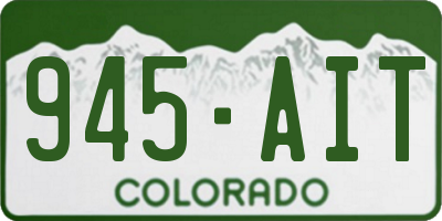 CO license plate 945AIT
