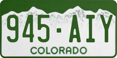 CO license plate 945AIY
