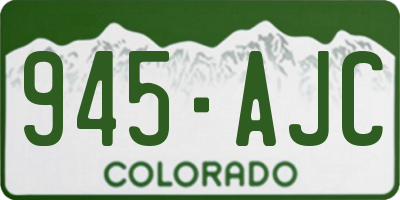 CO license plate 945AJC