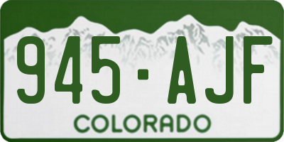 CO license plate 945AJF