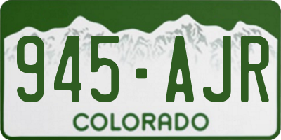 CO license plate 945AJR