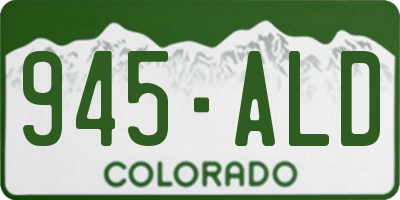 CO license plate 945ALD