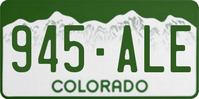 CO license plate 945ALE