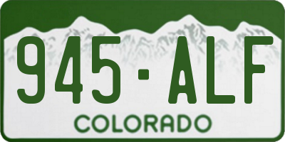 CO license plate 945ALF