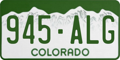 CO license plate 945ALG