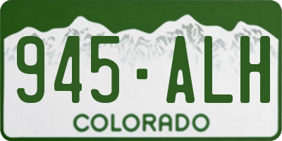 CO license plate 945ALH