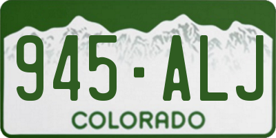 CO license plate 945ALJ