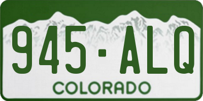 CO license plate 945ALQ