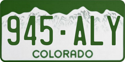 CO license plate 945ALY