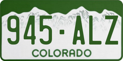 CO license plate 945ALZ