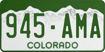 CO license plate 945AMA