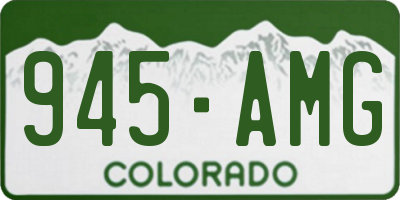 CO license plate 945AMG