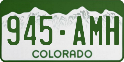 CO license plate 945AMH