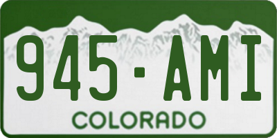 CO license plate 945AMI