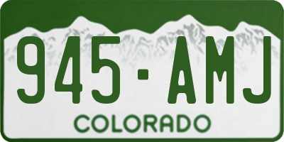 CO license plate 945AMJ