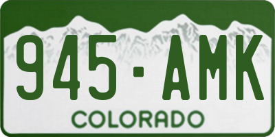 CO license plate 945AMK