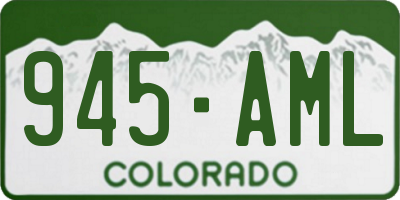 CO license plate 945AML