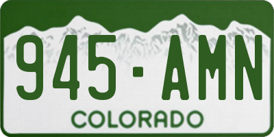 CO license plate 945AMN