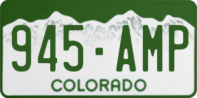 CO license plate 945AMP
