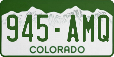 CO license plate 945AMQ