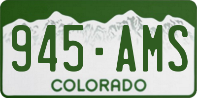 CO license plate 945AMS
