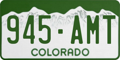 CO license plate 945AMT