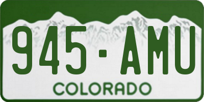 CO license plate 945AMU
