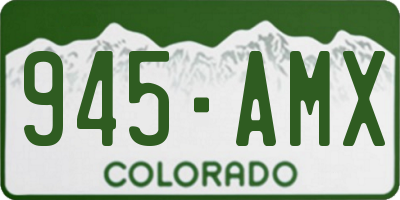 CO license plate 945AMX